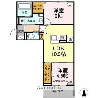 ピュア大里Ⅰ【3階】の間取り