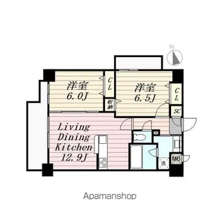 ラグゼナ東陽町【6階】の間取り