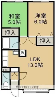 プルーンハイツ【1階号室】の間取り