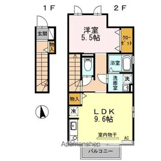 カーサスガⅡ【2階】の間取り