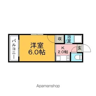 グランピアハイツ【202号室】の間取り