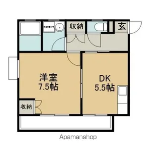 エメラルドグリーンハイツ【3階】の間取り
