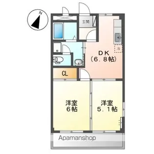 サニープレイス【3階】の間取り