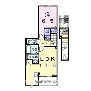 ココ ラ フェリーチェA【2階】の間取り
