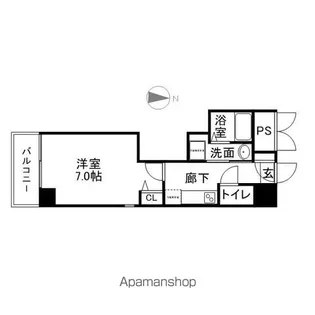 PONTE ALTO新栄【6階】の間取り