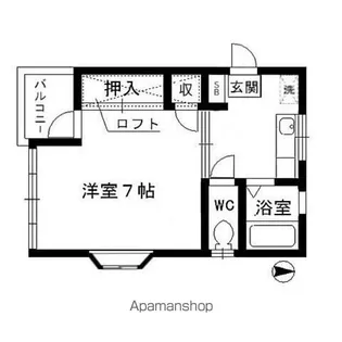 タウンハイツ パル【201号室】の間取り
