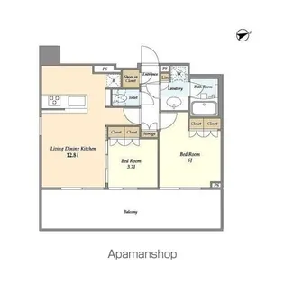 ヴィラクレール浅草【9階】の間取り