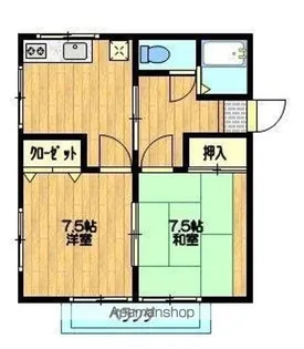 ビュードハイツA棟【202号室】の間取り