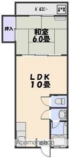 コーポ鈴蘭【4階】の間取り