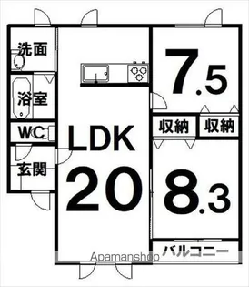 バップバーレンW17N【3階】の間取り
