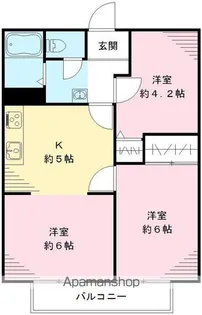 サンビレッジけやき台弐番館【102号室号室】の間取り