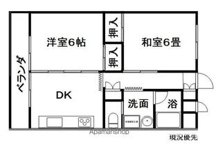 宮尾ハイツ【3階】の間取り