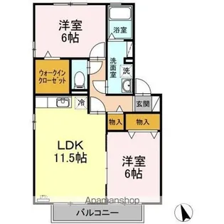 アスセーナ【2階】の間取り