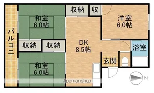 寿マンションC【305号室】の間取り