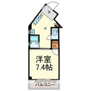 第3クリスタル【4D号室号室】の間取り