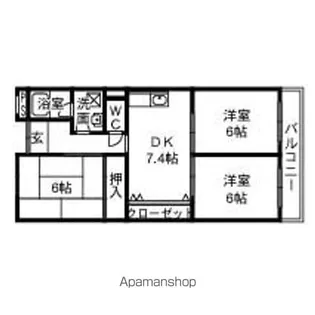 ヴィラ花水木【1階】の間取り