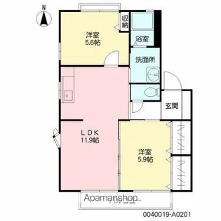 ディアスF【2階】の間取り
