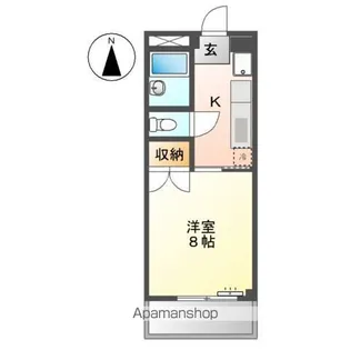 クィーンシティー吉川【103号室】の間取り