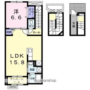 ベルフォーレ城山Ⅰ【3階】の間取り