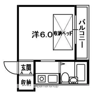 御殿山1棟マンション【2階】の間取り