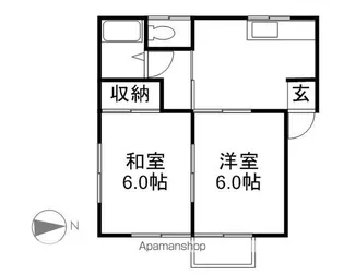 ラポール日の出【202号室】の間取り