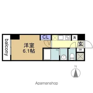 エステムコート名古屋新栄Ⅲグローリィ【10階】の間取り