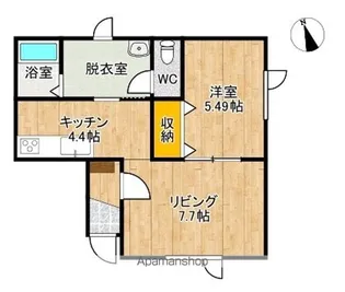 リトス【1C号室】の間取り