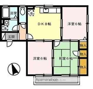 セジュールSHIGENO B棟【1階】の間取り
