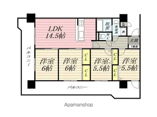 スカイレジデンシア山王【703号室】の間取り