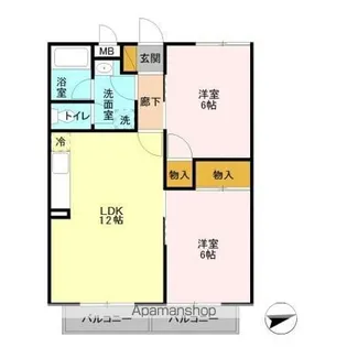 ツインスター Ⅱ【2階】の間取り