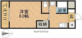 フレッシュタウンスギモト【1階】の間取り