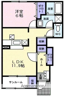 カマール・サヤ【1階】の間取り