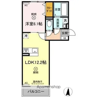ELPIS Ⅱ Ⅱ棟【2階】の間取り