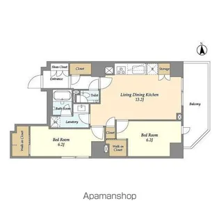 東京都渋谷区富ヶ谷2丁目【マンション】の間取り