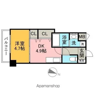 アクタス天神Ⅲ【605号室】の間取り