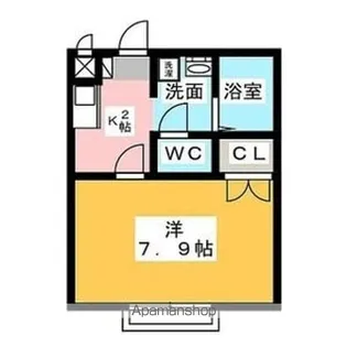 アンプルールブワ虹【204号室】の間取り