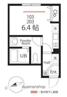 ハーミットクラブハウス星川B棟【2階】の間取り