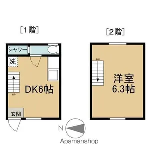 サンマリノ大角Ⅱ【3号室】の間取り