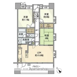 びゅうパルク柏中央町【10階】の間取り