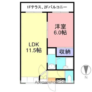 コノセールⅢ【201号室】の間取り