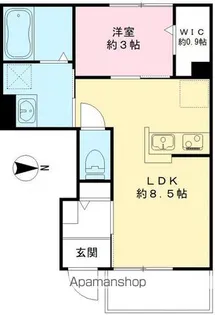 BELLE JIANG Ⅱ【102号室号室】の間取り