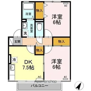 セジュール風夏【2階】の間取り