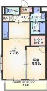 グランドソレイユ【202号室】の間取り
