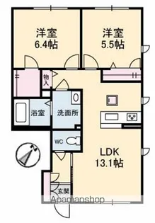 シャーメゾン アルージュ【1階】の間取り