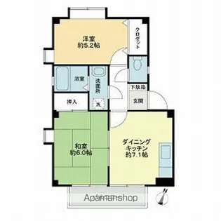 ルシール郡家 B棟【202号室】の間取り