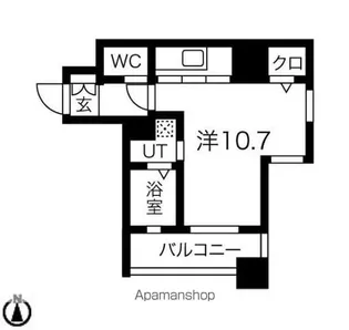 SPACE BEAT「スペースビート」【8階】の間取り