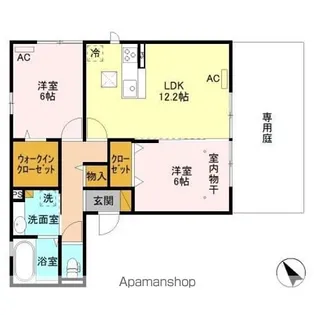群馬県邑楽郡大泉町大字寄木戸【アパート】の間取り