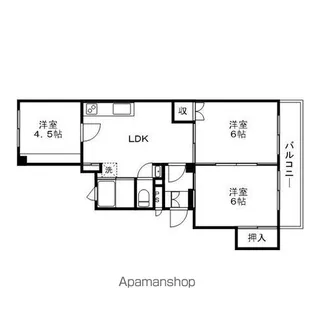 カーサ三輪【2階】の間取り