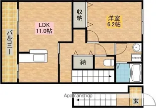 グランヒルB【2階】の間取り