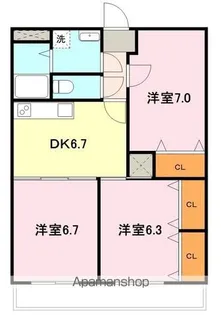 ユーミー横田【1階】の間取り